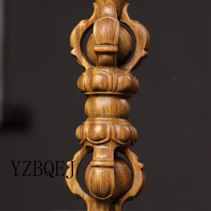 Amazon｜密教/木彫り法具【独鈷杵+金剛鈴】木製◇密教で使われる